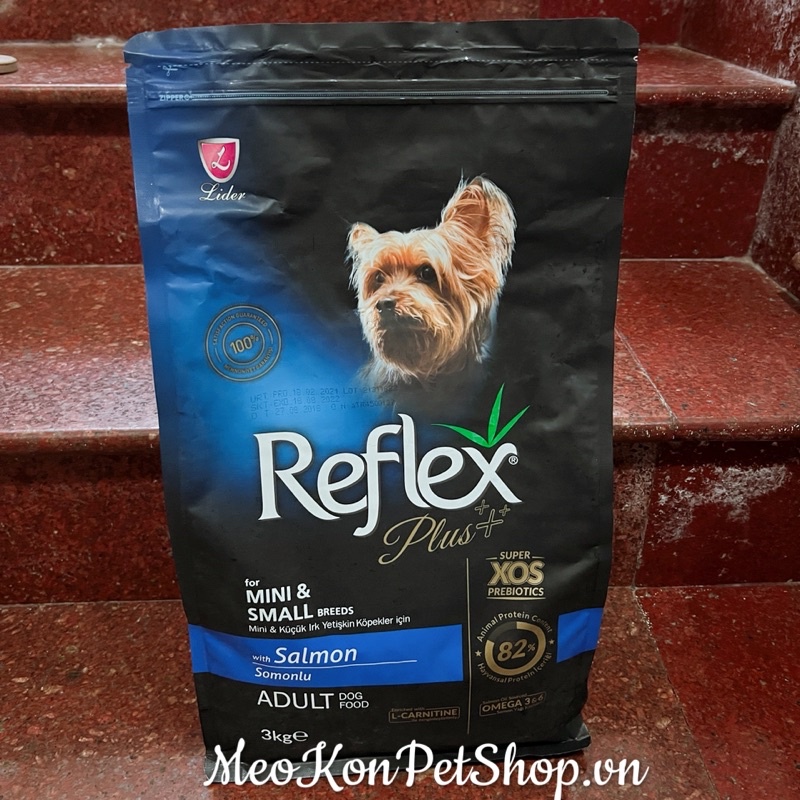 Thức ăn cho chó hạt cao cấp Reflex Plus Dog Mini Small/Medium Large bịch 3Kg