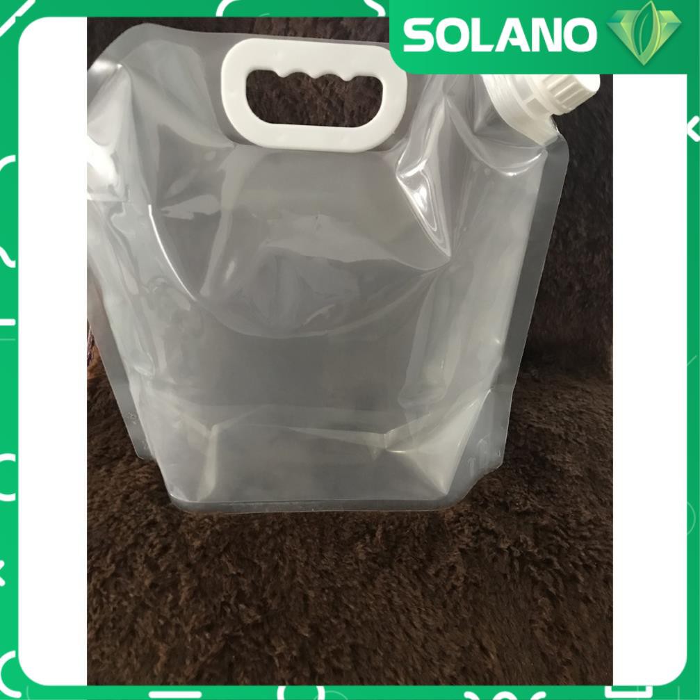 Bình đựng nước 5 lít SOLANO túi đựng nước gấp gọn đi du lịch, dã ngoại tiện dụng HG-001196