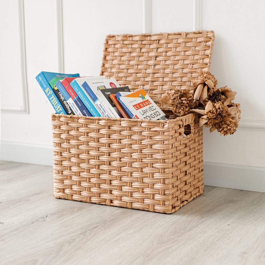 Giỏ đựng đồ đa năng 2023 BAMBOOO ECO rổ đan dụng cụ nhà bếp , sắp xếp nhà cửa decor phù hợp mọi phong cách xuất Nhật