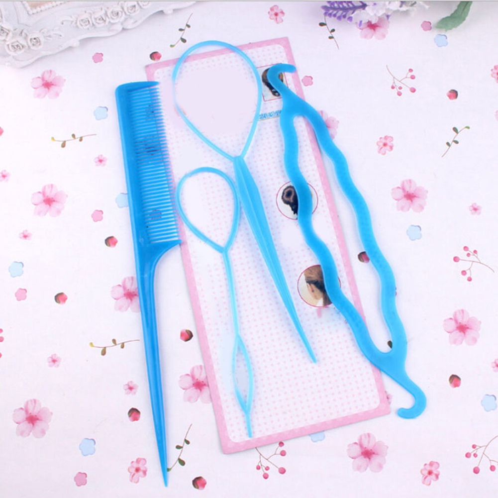 Set 4 dụng cụ buộc tóc tạo kiểu tiện lợi cho nữ