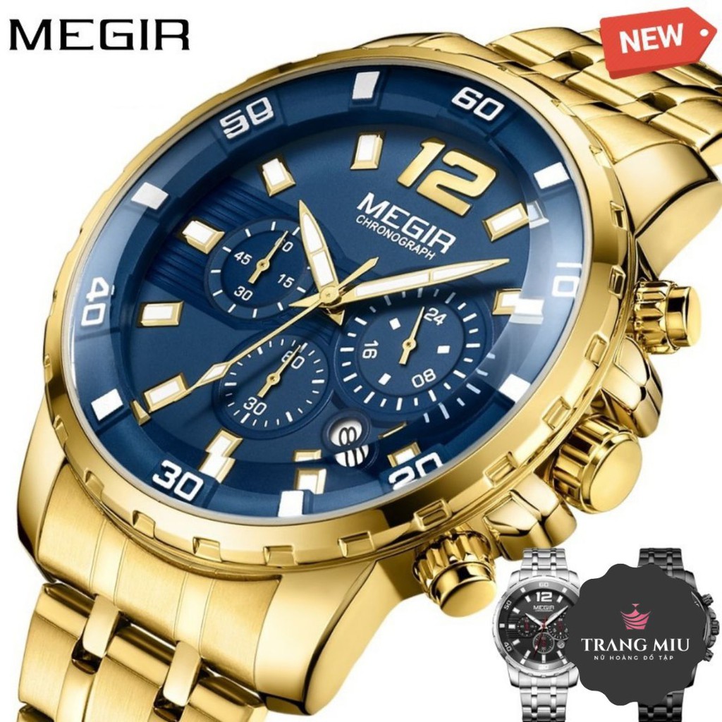 2019 NEW Đồng Hồ Nam Dây Thép Megir KT2068 Chính Hãng Bảo Hành 12 Tháng Hàng Nhập HongKong I