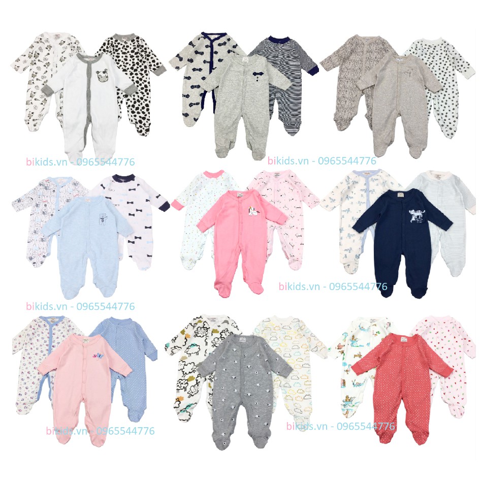 Set 3c Body liền tất Little Duck cho bé 0-9m - MẪU MỚI