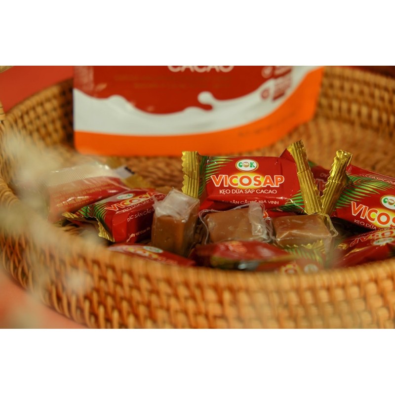 (combo mua 3 tặng 1 bất kì)  Kẹo Dừa Sáp Vicosap Đặc Sản Cầu Kè Trà Vinh