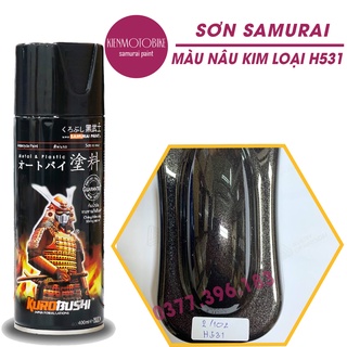 Sơn samurai màu Nâu kim loại H531 sơn xịt chuyên dụng dành cho sơn xe máy