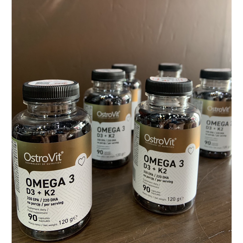 Vitamin OMEGA3 K2D3 OSTROVIT 90 Viên,Hỗ Trợ Sáng Mắt,Cải Thiện Trí Nhớ,Phục Hôi Tổn Thương Xương Khớp