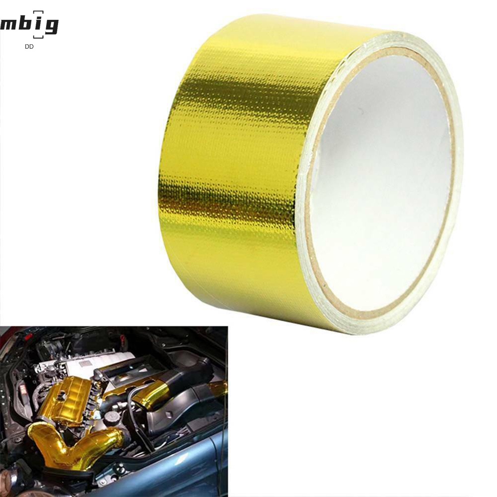 MG 50mmx10M Reflective High Temperature Gold Roll Adhesive Heat Shield Wrap Tape Packing Accessory