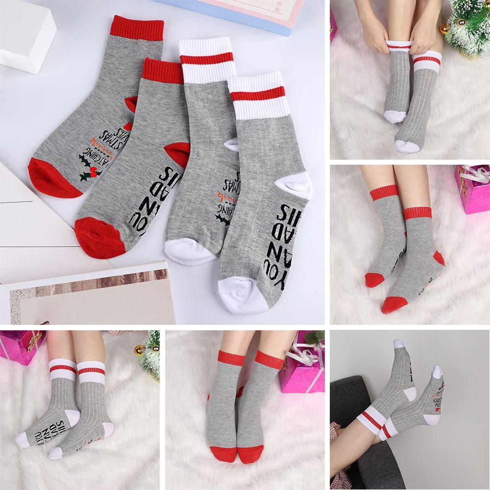 HS Vớ Cotton Mềm Mại In Họa Tiết Giáng Sinh Thời Trang