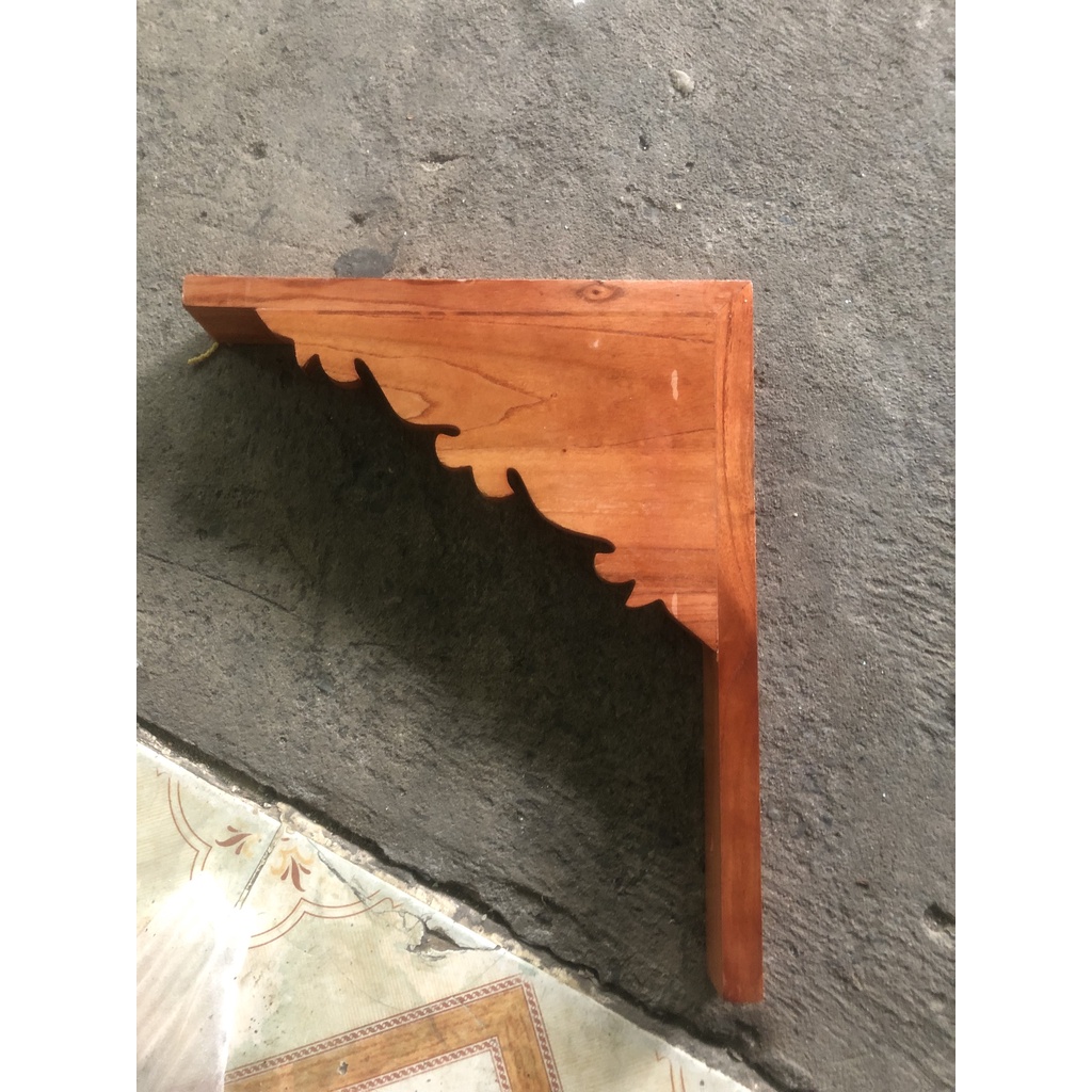 Bộ chân kê treo bàn thờ gỗ xoan, eke gỗ, giá đỡ chữ L 35cm 40cm 45cm