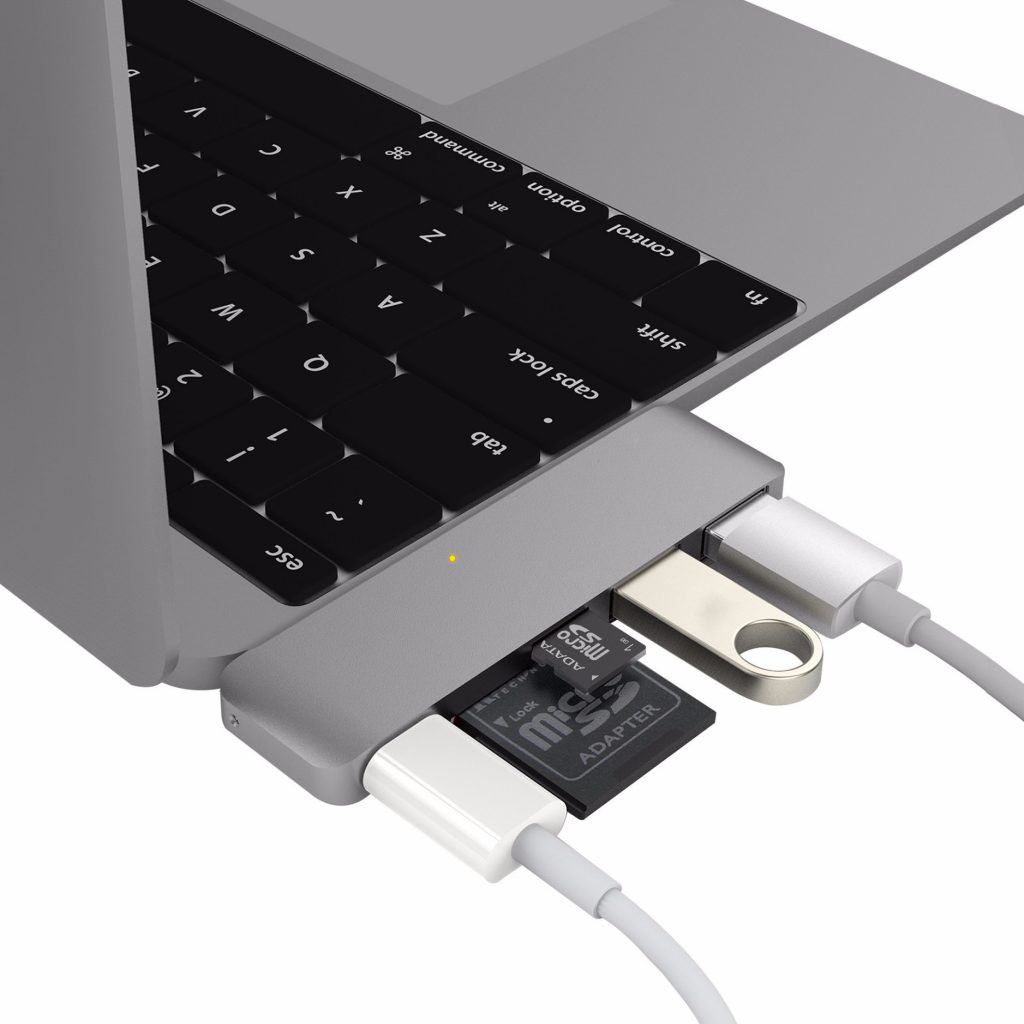 Cổng Chuyển HyperDrive 5-IN-1 USB-C Hub With Pass Through Charging For Macbook - HD21B