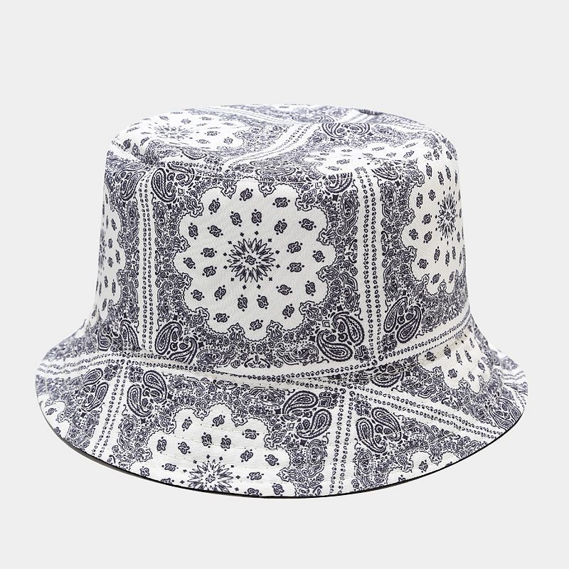 [Nowship2h] Nón bucket unisex vành ngắn họa tiết Bandana phong cách đường phố - Chất liệu cotton - Ma NV009