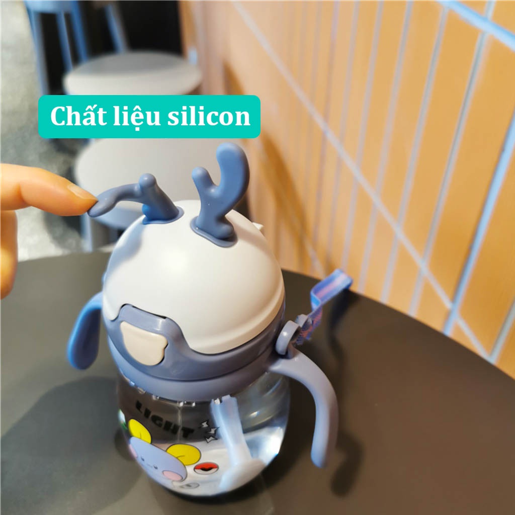 Bình tập uống nước cho bé chống sặc kèm dây đeo CS04