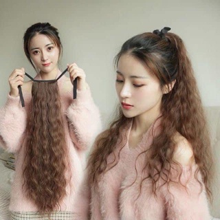 Tóc giả nữ cột / Tóc giả buộc xù không kèm nơ đỏ thời trang nữ cao cấp