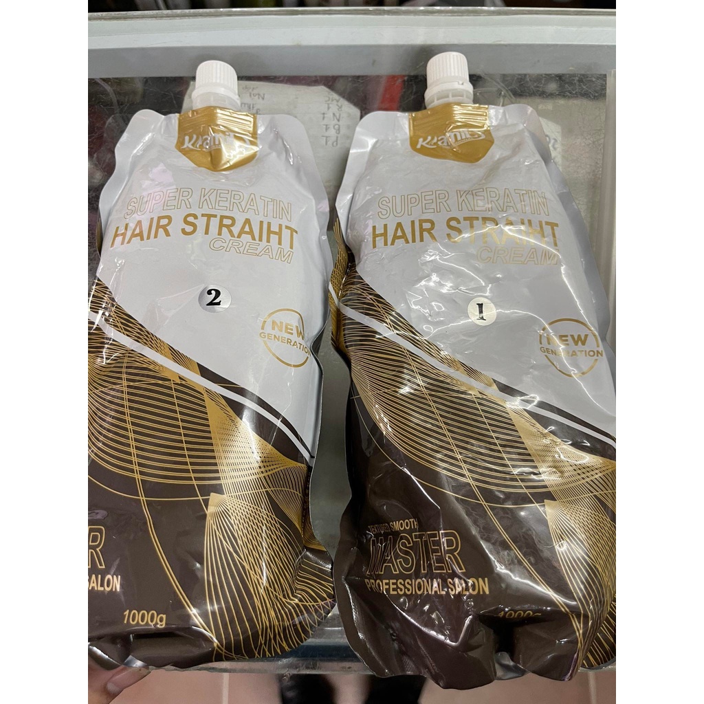 Thuốc ép tóc siêu dưỡng keratin KAMI 1000ml x2