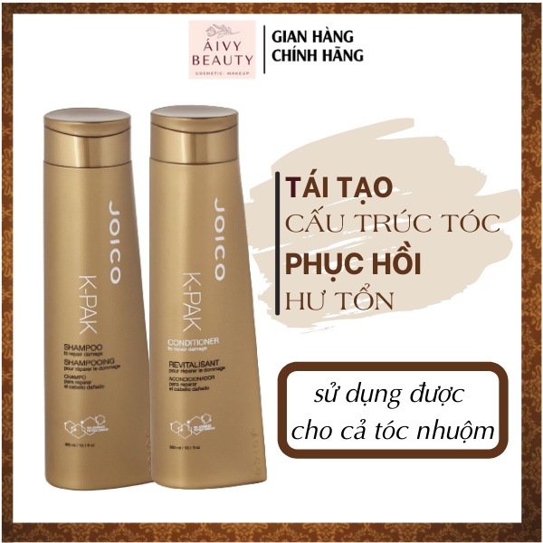 Bộ Dầu Gội Xả Phục Hồi Tóc Hư Tổn JOICO KPAK To Repair Damege 300MLx 2 Có Tem Chính Hãng