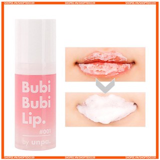 Gel Tẩy Da Chết Môi Unpa Bubi Bubi Lip, gel sủi bọt môi 12 ml