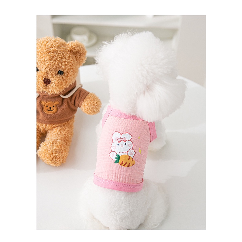 áo 2 dây in hình so cute cho chó mèo