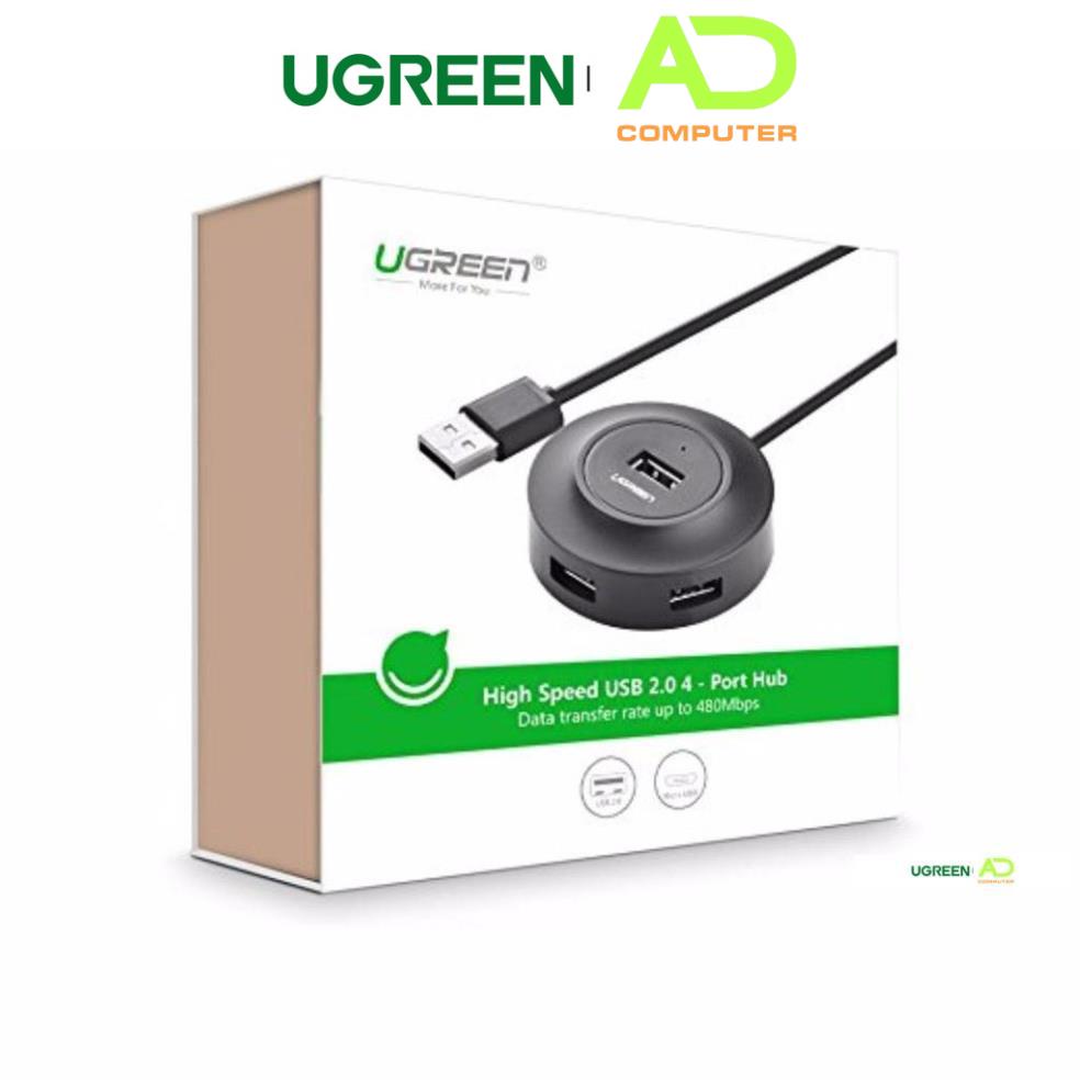 Hub USB 2.0 4 cổng tốc độ cao chính hãng UGREEN CR106 - Hàng phân phối chính hãng - Bảo hành 18 tháng