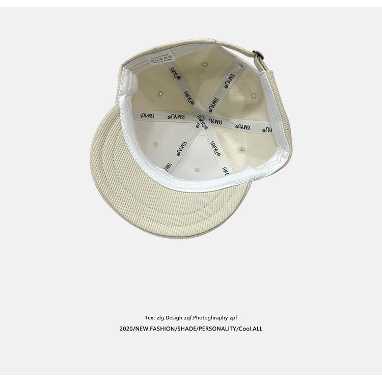 Mũ Hip-hop Nữ Vành Ngắn Mũ Lưỡi Trai Vành Ngắn Phong Cách Retro Thời Trang Xuân Hè Cá Tính Cho Nữ