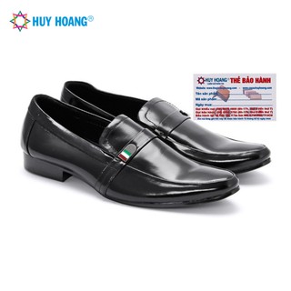 Giày tây nam da bò Huy Hoàng màu đen LS7104