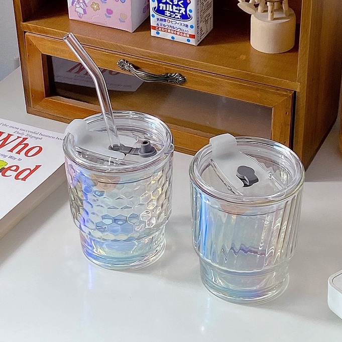 Cốc, Ly Uống Nước Thủy Tinh Hai Tầng Hologram Aura