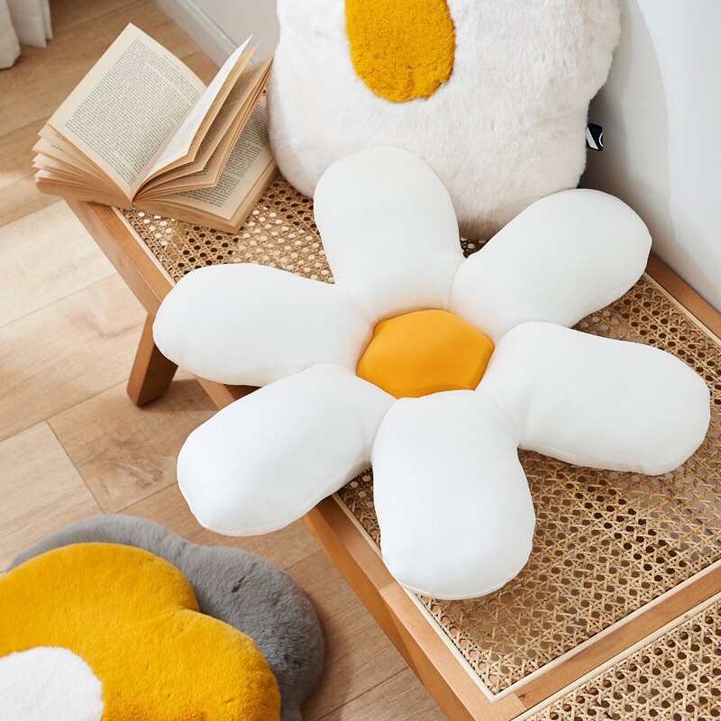 Gối Tựa Lưng ❤️ gối sofa decor 45x45 hình hoa cúc lót bông trang trí phòng phong cách Hàn Quốc