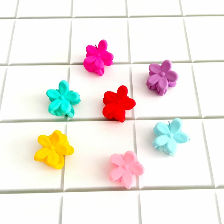 BỊT 10 CÁI GẤP TÓC MÁI MINI NHIỀU MÀU HÌNH HOA MAI 5 CÁNH