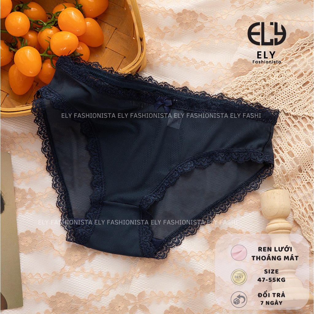 Quần lót nữ gợi cảm siêu mỏng ôm dáng không tạo hằn sexy quyến rũ nhiều màu đẹp, quần lót ren cao cấp ELY199