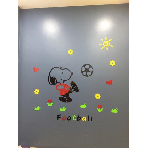 Tranh dán tường mica 3d decor khổ lớn giáo sở thích của snoopy trang trí mầm non, phòng cho bé Nhiều Size - EPeBen
