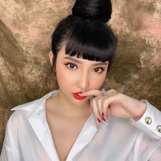 Tóc giả mái ngố từ tóc thật so cute