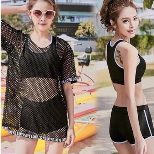 Áo lưới đi biển, áo khoác ngoài bikini đi bơi Bikini191