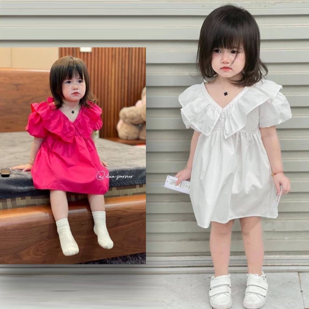 Váy cổ tim bèo hottrend cho bé AM956 TTR220