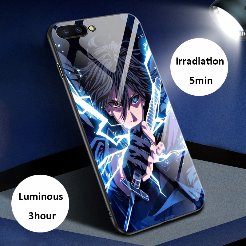 Ốp Điện Thoại Kính Cường Lực Dạ Quang Cho A5s A5 2020 A9 2020 A31 2020 A53 2020 A92 A52 A12 A7 Reno5 Reno3 Reno2 F