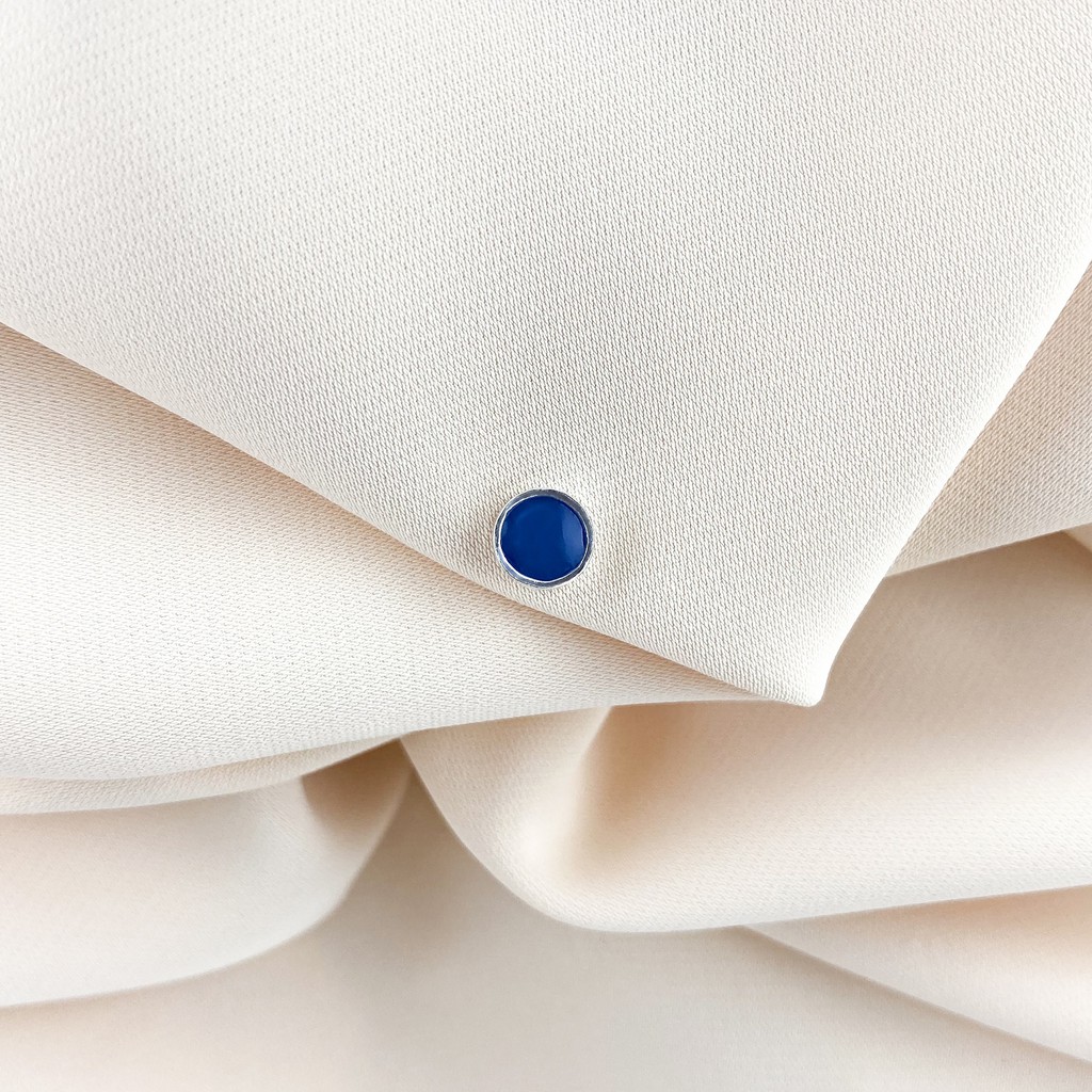 Dây chuyền nữ trang sức Bạc 925 SENYDA mặt hình tròn màu 6mm xỏ DC641