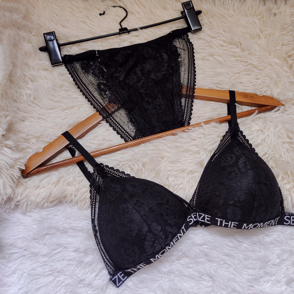 Set Bra - Bralette ren sexy không gọng, mút mỏng - Màu đen - NY54 - Đồ lót nữ | BigBuy360 - bigbuy360.vn