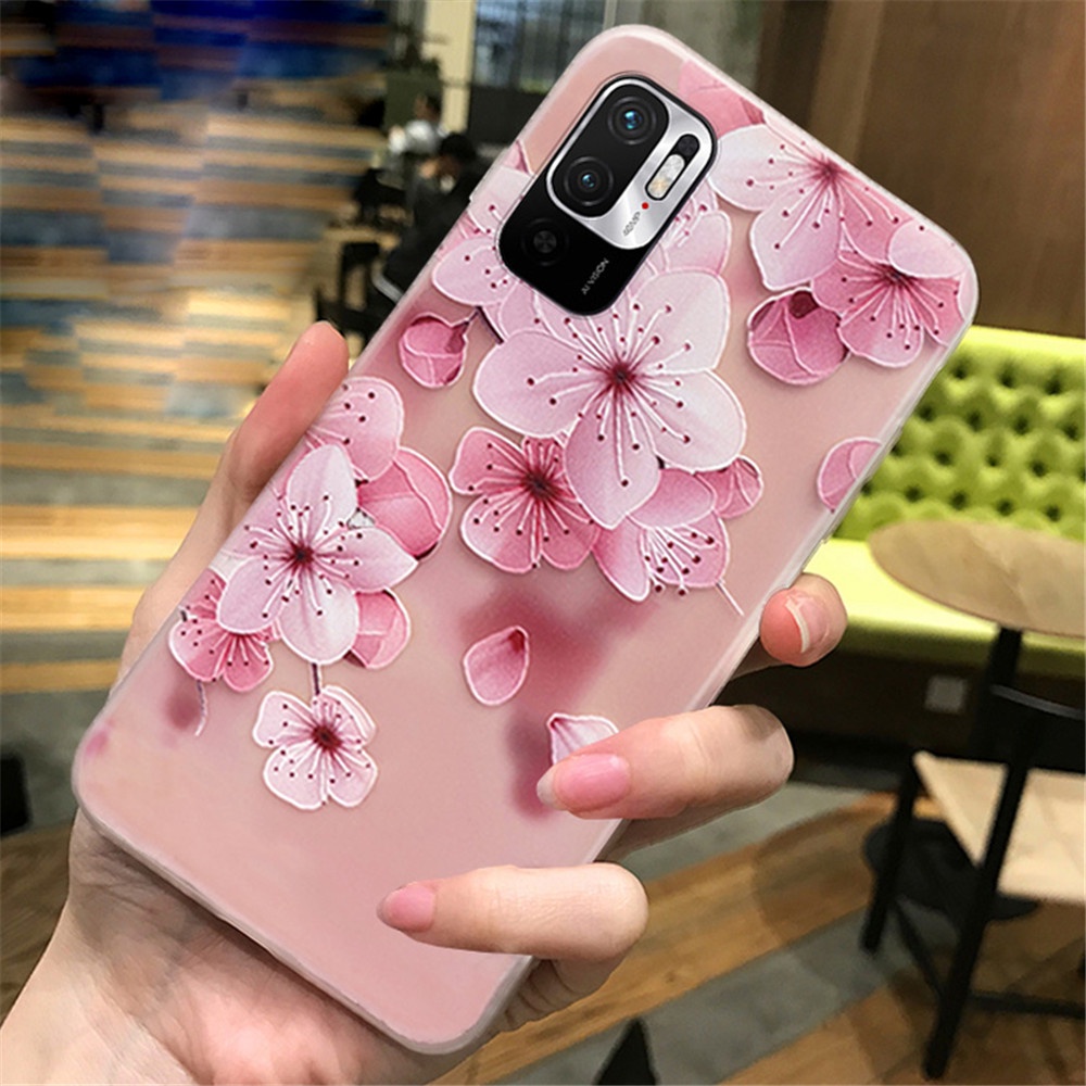 Ốp Điện Thoại Tpu Mềm In Hoa Cho Redmi Note 10 9s 9 8 7 Pro Redmi 9 9t 9a 9c Xiaomi Poco M3 Pro Mi 11 Ultra Mi11 Lite