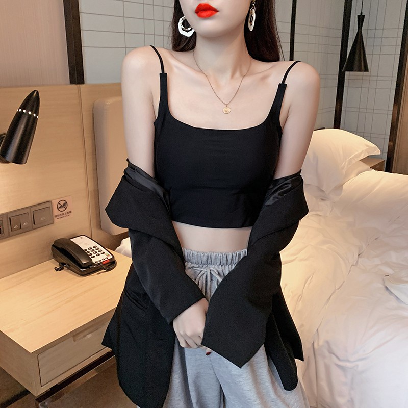 Áo 2 Dây Su Selala Dáng CropTop Tôn Dáng Mát Mịn 2D04