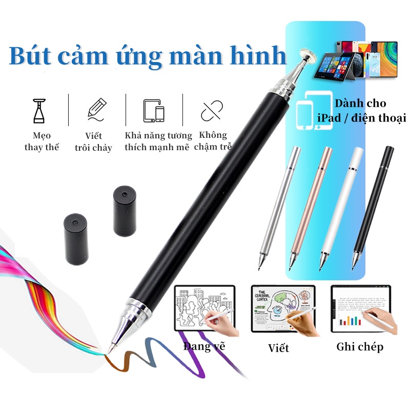 Bút cảm ứng 2 trong 1 dùng cho máy tính bảng điện dung Android pad, giao hành hỏa tốc 1-2h, giá cực hấp dẫn