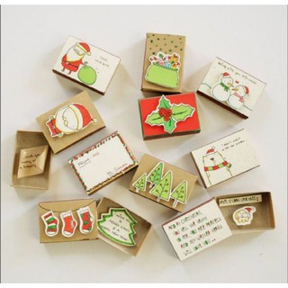 Hộp diêm thông điệp chủ đề Noel