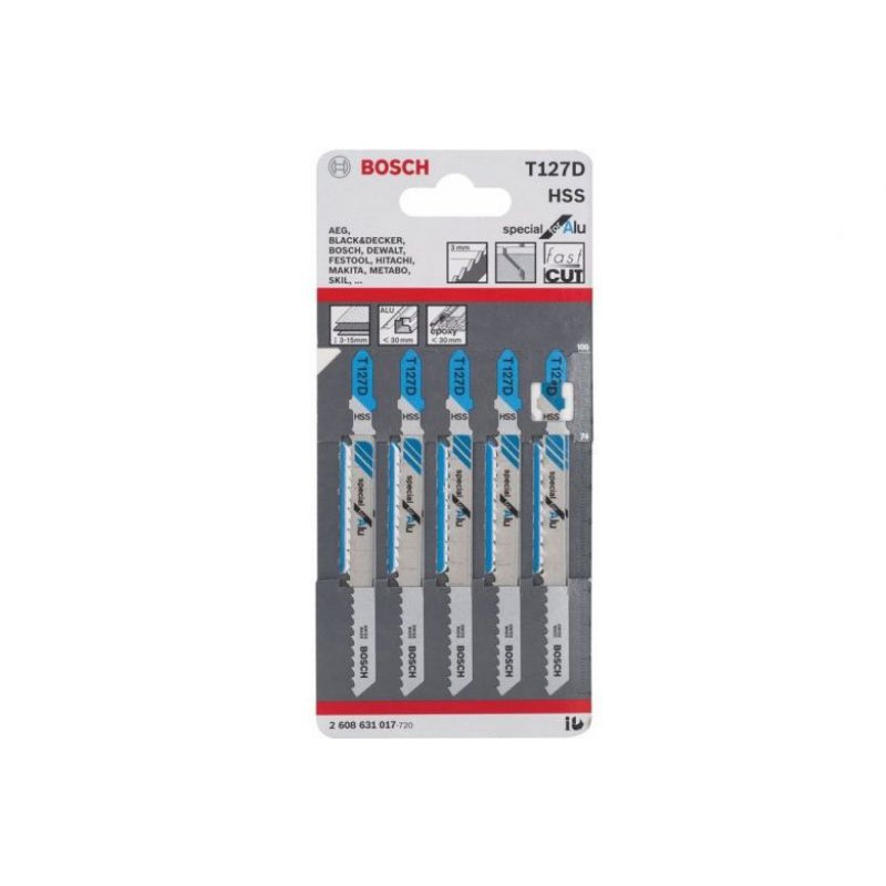 Lưỡi cưa lọng T 127 D - Inox (bộ 5 lưỡi) Bosch 2608631017