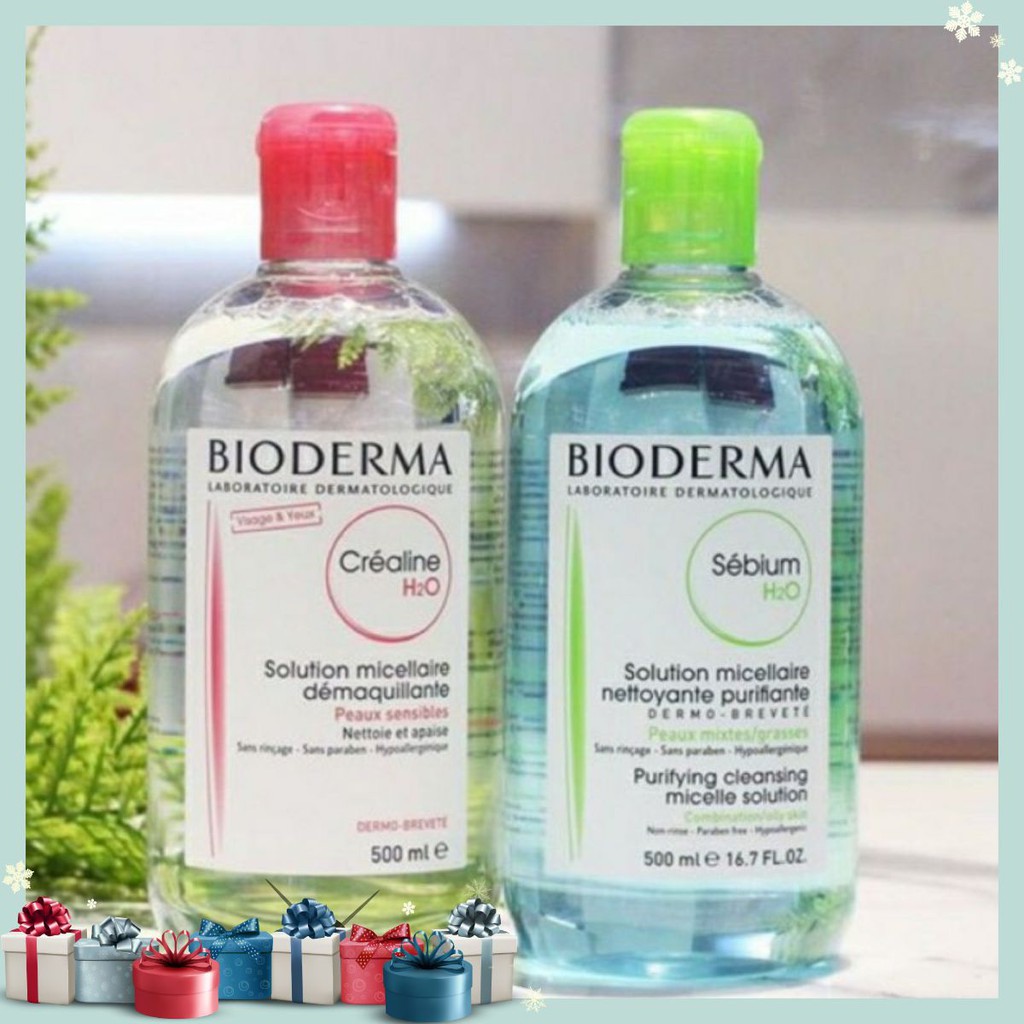 Nước Tẩy Trang Bioderma H2O 500ml Créaline Hồng, Sébium Xanh [ƯU ĐÃI] | BigBuy360 - bigbuy360.vn