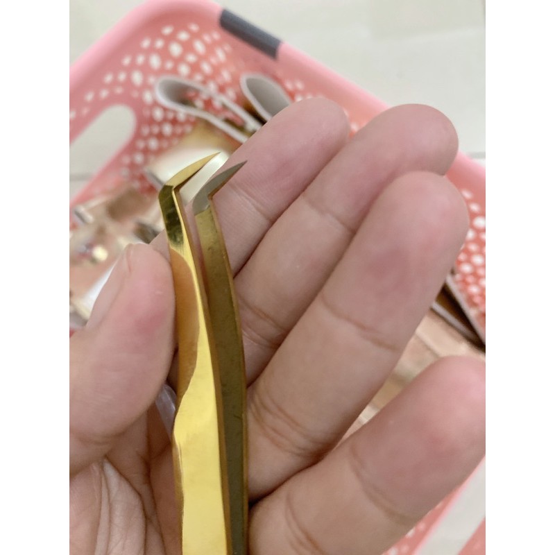 NHÍP VOLUME VÀNG MŨI QUẠ NHÁM NANO, CHUYÊN DÙNG NỐI MI CHUYÊN NGHIỆP, TẠO FAN MI VOLUME