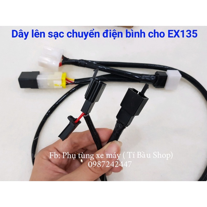 Bộ dây lên sạc chuyển điện bình dành cho Ex 135 ( Exciter 135)