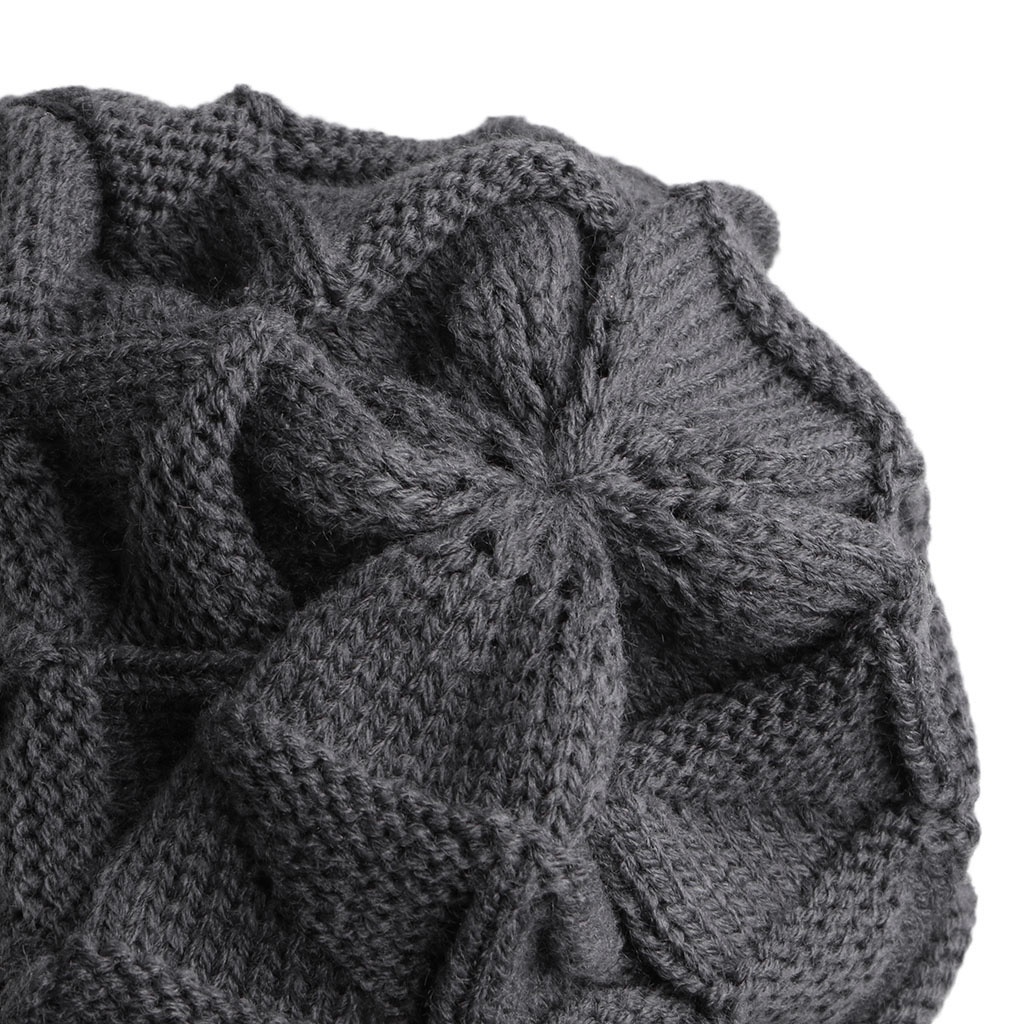 Mũ Beanie Dệt Kim Oversize Thời Trang Cho Nam Nữ