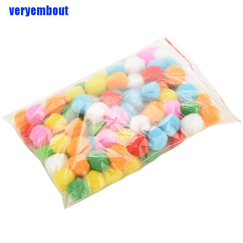 Set 100 Hạt Pom Pom 10mm 20mm 30mm 40