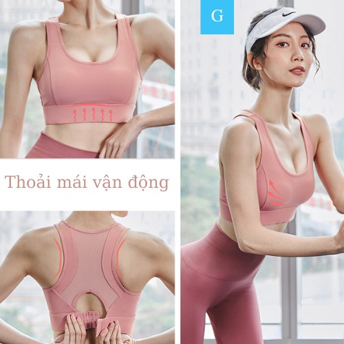 Áo bra tập gym yoga nữ thể thao chạy bộ chống chảy xệ nâng vòng 1 áo lót ảo ngực GYGA