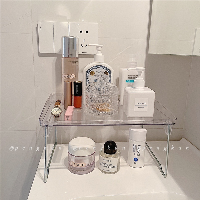 Kệ để bàn đựng tài liệu mặt acrylic trong suốt có thể xếp chồng thành 2,3 tầng, giá kệ để đồ dùng học tập k10