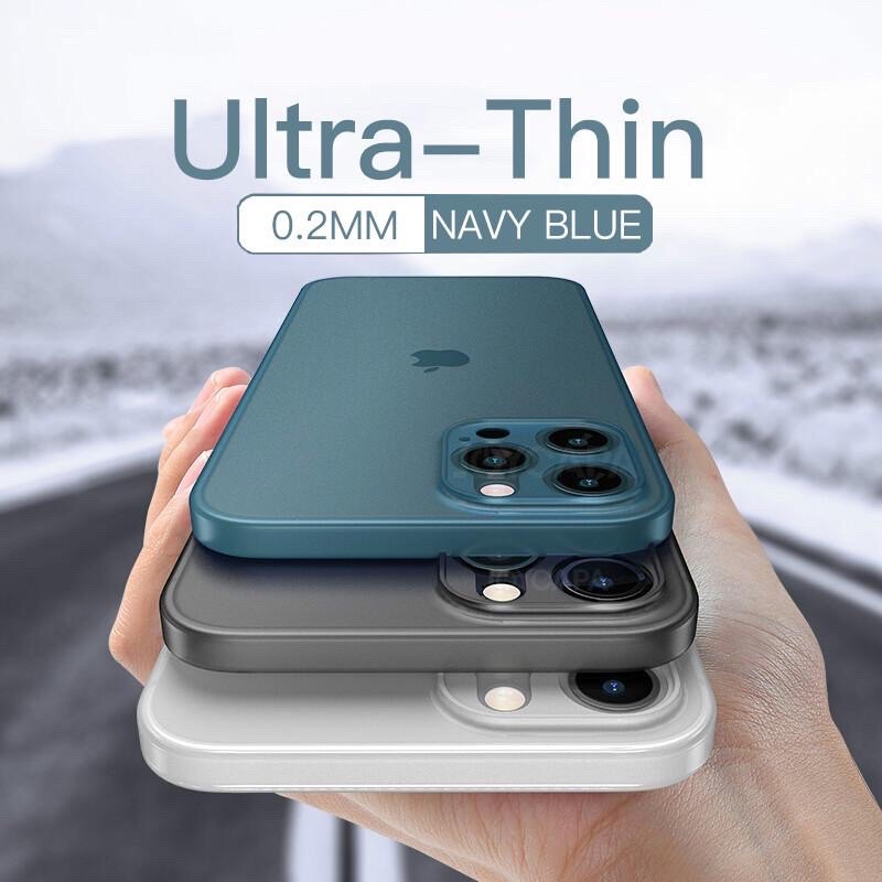 Ốp lưng Siêu Mỏng Mặt Nhám Chống Sốc Cho iPhone 12 Pro Max 12 Mini 12 11 Pro Max X Xr Xs Xmax 7/8Plus 6Plus 6G