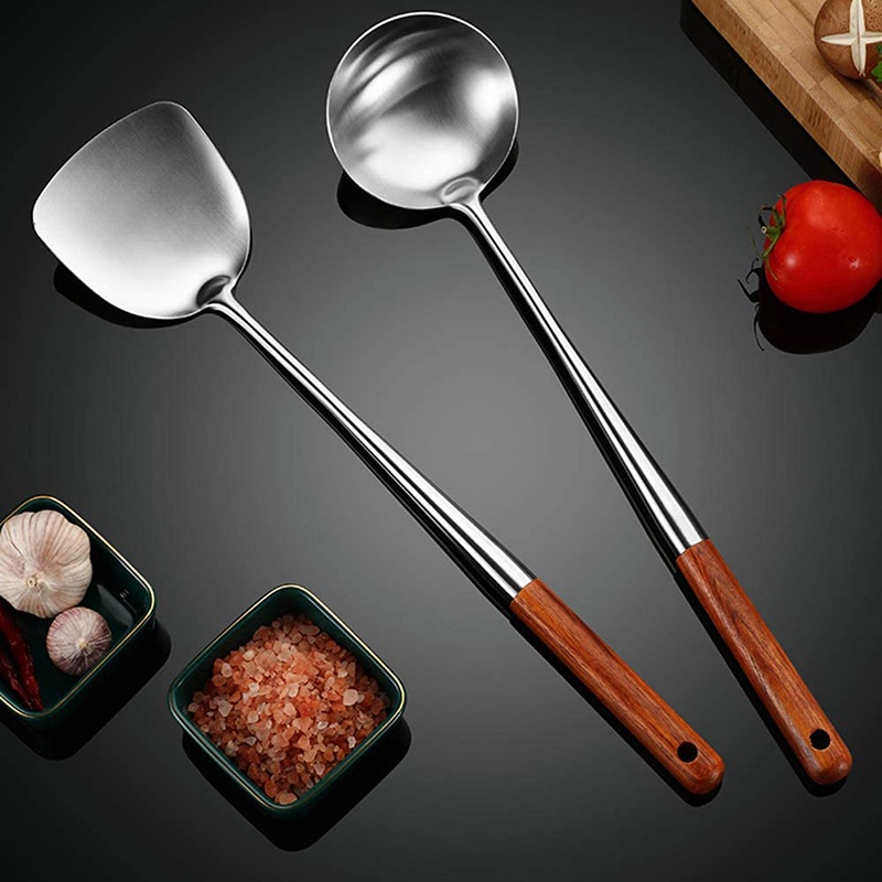 Bộ Dụng Cụ Nấu Ăn 17Inches Bằng Thép Không Gỉ 304 Dành Cho Wok