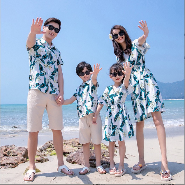 Áo polo Thời Trang Đi Biển Cho Gia Đình