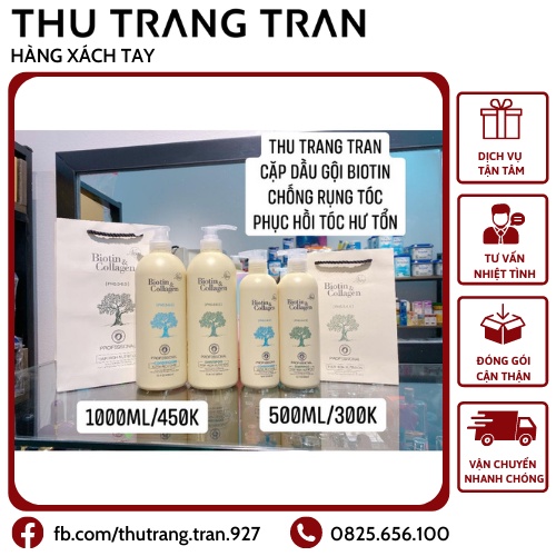 Cặp Dầu Gội & Xả Tóc Biotin Collagen